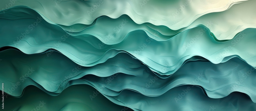 Abstract Wavy Pattern in Turquoise and Green Abstract Wavy Pattern in Turquoise and Green