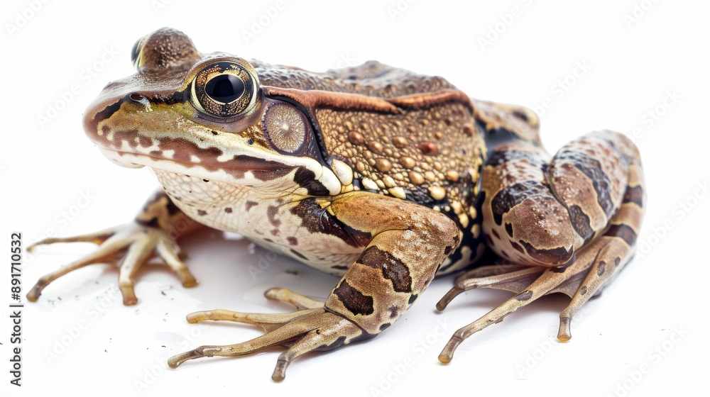 Fototapeta premium frog on white background. Amphibians isolated on white. Photo realistic photo.