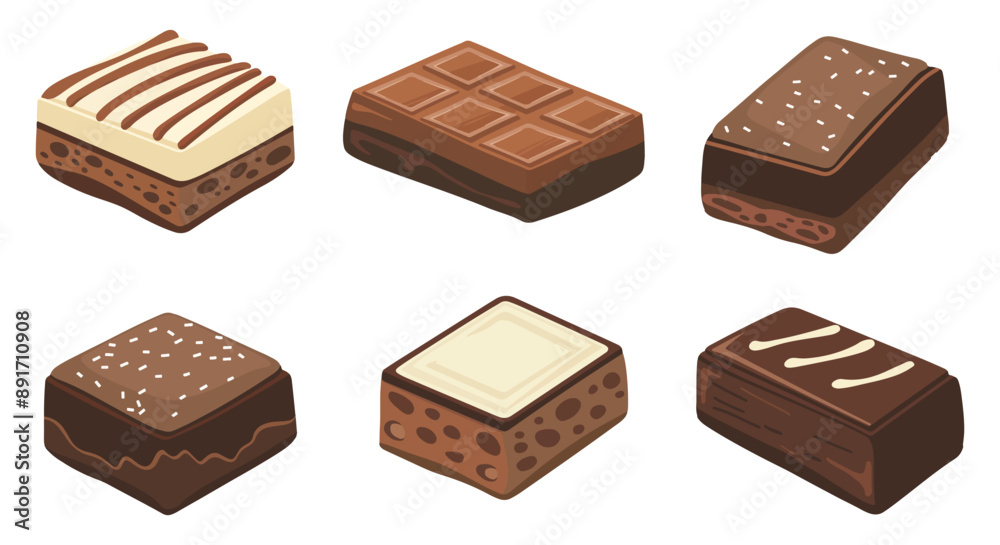 Chocolate Desserts Hand Drawn Collection: Isolated Hand Drawn Pieces of Chocolate Desserts Illustration for Confectionery Art and Design Chocolate Desserts Hand Drawn Collection: Isolated Hand Drawn Pieces of Chocolate Desserts Illustration for Confectionery Art and Design