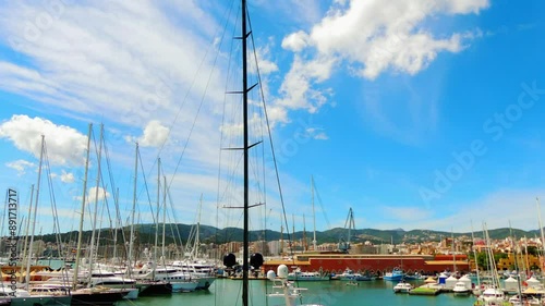 Parking sailing ships in Marina Palma, Majorca photo