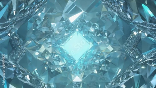 crystals on blue