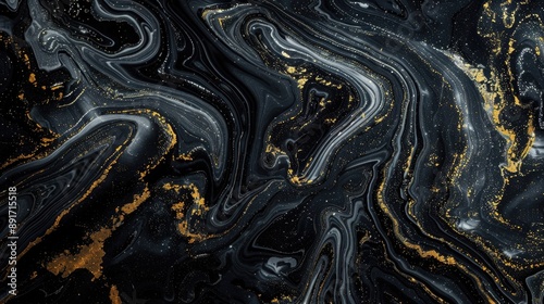 Black marbled surface