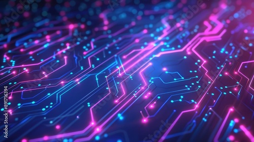 Blue and Purple technology background circuit