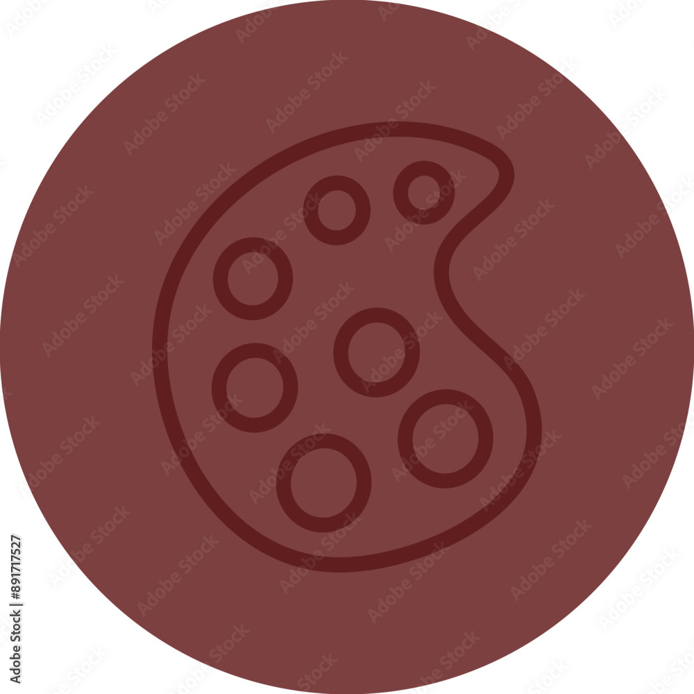 Fototapeta premium Color Palette Vector Line Maroon Circle Maroon