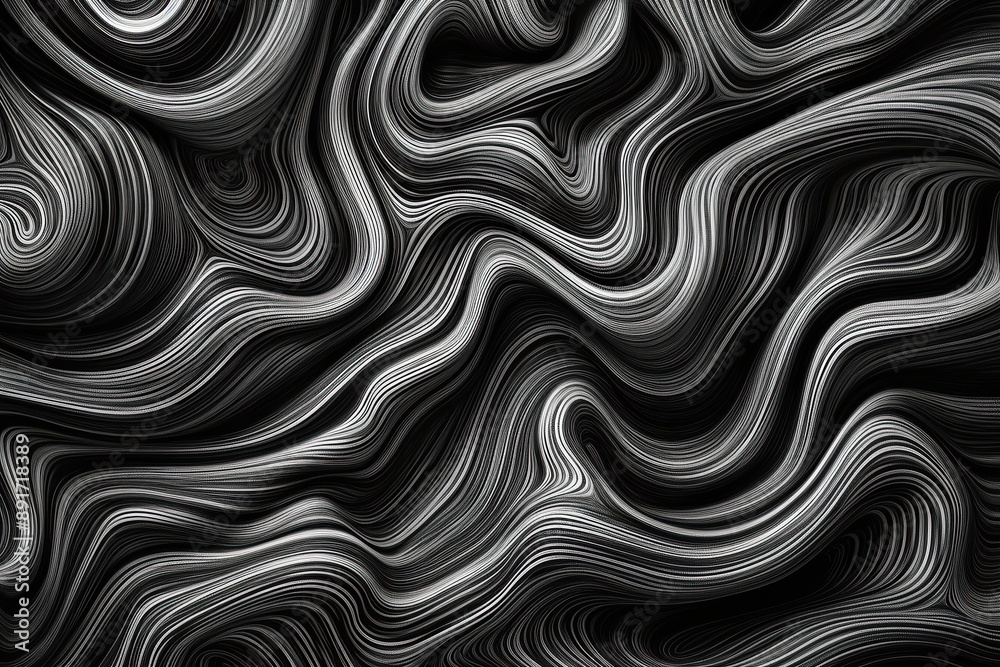 Abstract black and white squiggly lines pattern background Abstract black and white squiggly lines pattern background