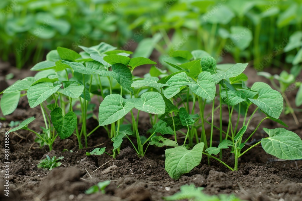 Cowpea plants thriving in a vibrant vegetable garden, showcasing healthy beans and lush green leaves.
Cowpea plants thriving in a vibrant vegetable garden, showcasing healthy beans and lush green leaves.