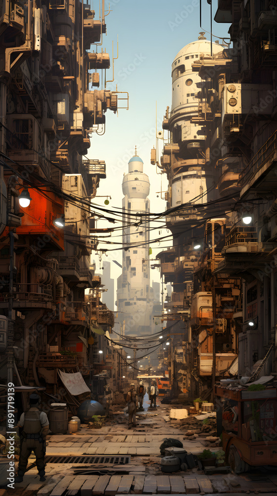 Naklejka premium Industrial Ruins