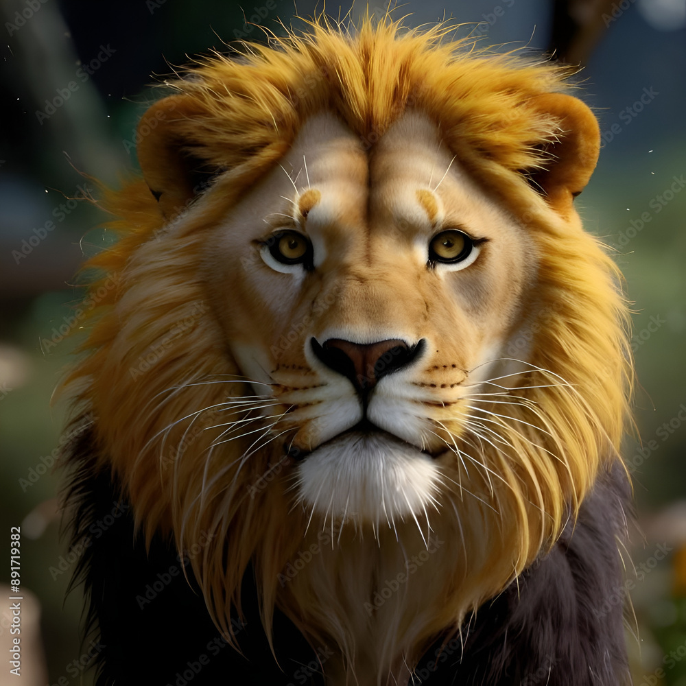 Naklejka premium portrait of a savannah lion