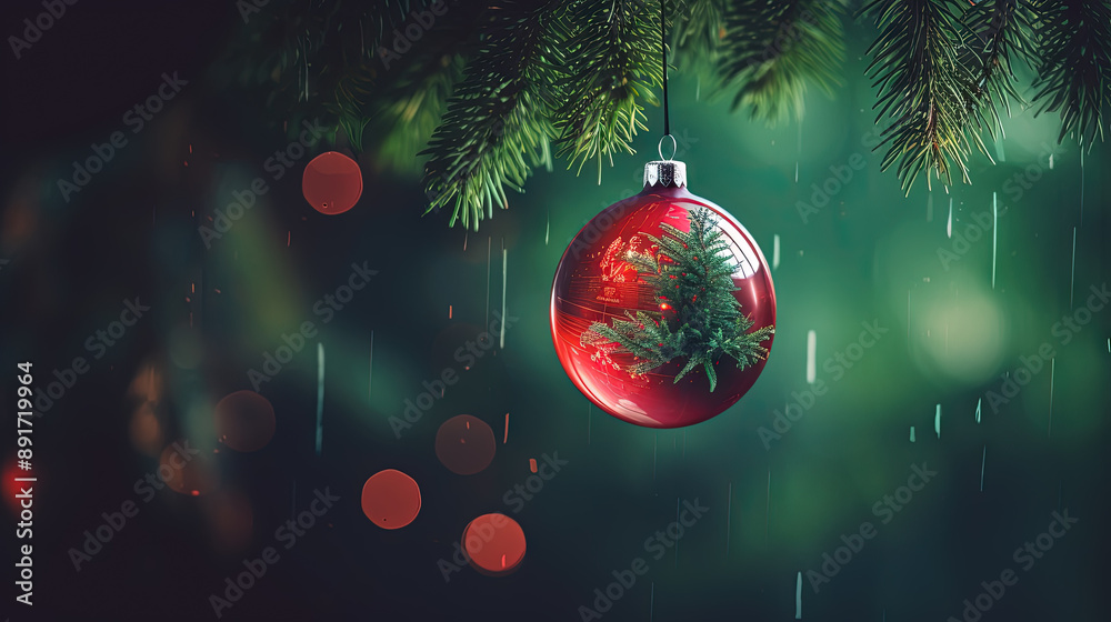 Christmas ball for the holiday tree. Shiny bauble for winter Xmas holidays Christmas ball for the holiday tree. Shiny bauble for winter Xmas holidays