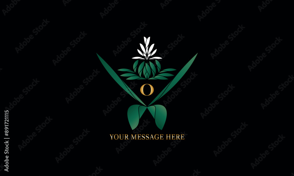 Obraz premium Elegant color royal vector logo design with letter O on black background. Stylish monogram for business, restaurant, boutique, cafe, hotel, labels, etc.