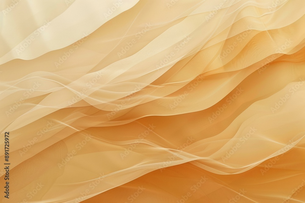 Obraz premium Abstract background with soft beige and orange color waves of fabric