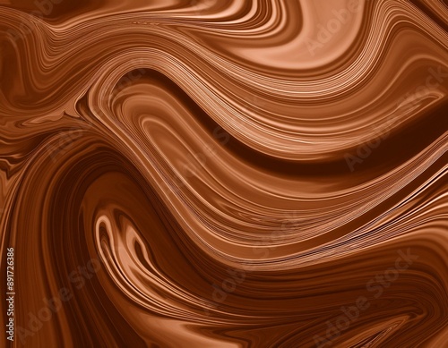 chocolate abstract wallpaper, Melted chocolate swirl as a background. wave chocolate background. brown wave background.Coffee chocolate brown color iquid drink texture background.