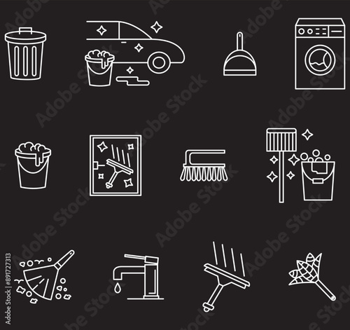 cleaning icons collection 