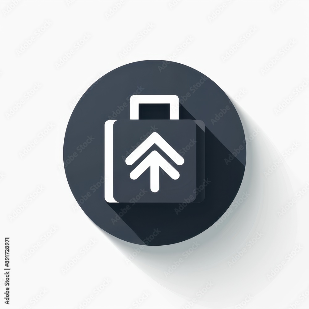 a black and white button with an arrow pointing up a black and white button with an arrow pointing up