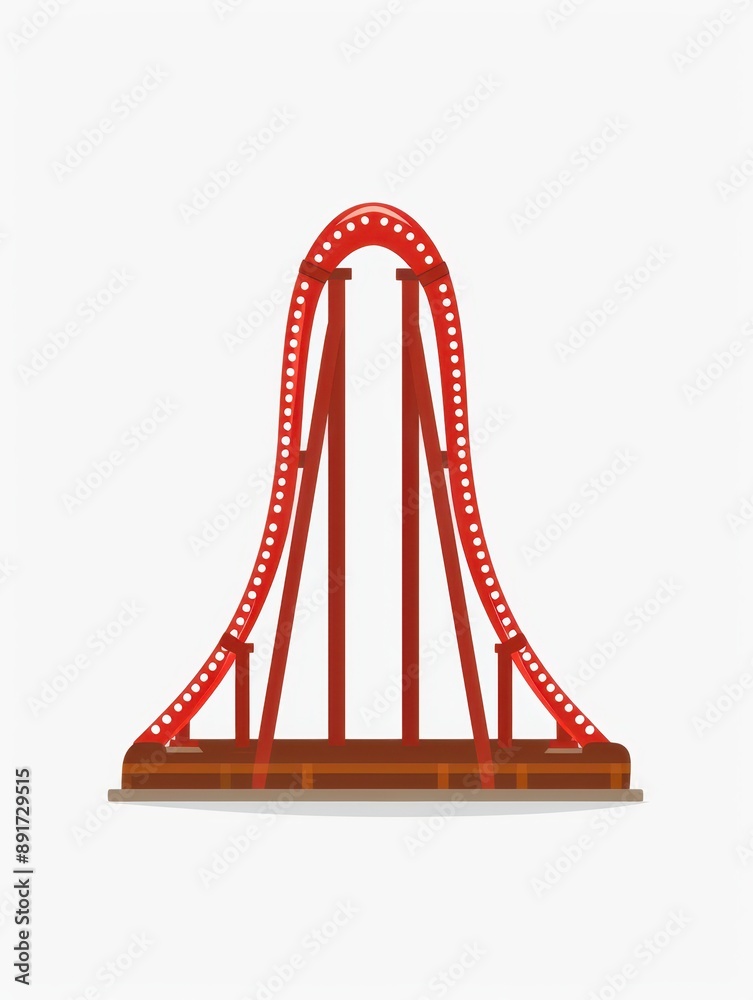 Obraz premium a roller coaster ride on a white background