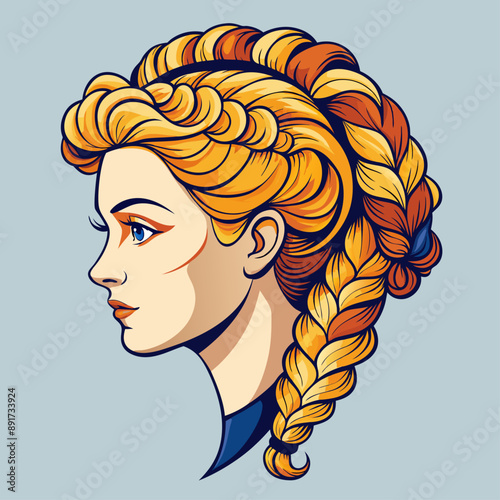 illustrations of the trendy French curl braids, ideal for hairstyling guides​1