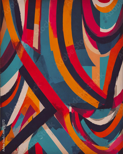 Wallpaper Mural Contemporary trendy abstract striped pattern. Torontodigital.ca