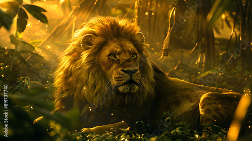 Cinematic Portrait of Aslan in a Heavenly Narnian Landscape photo
