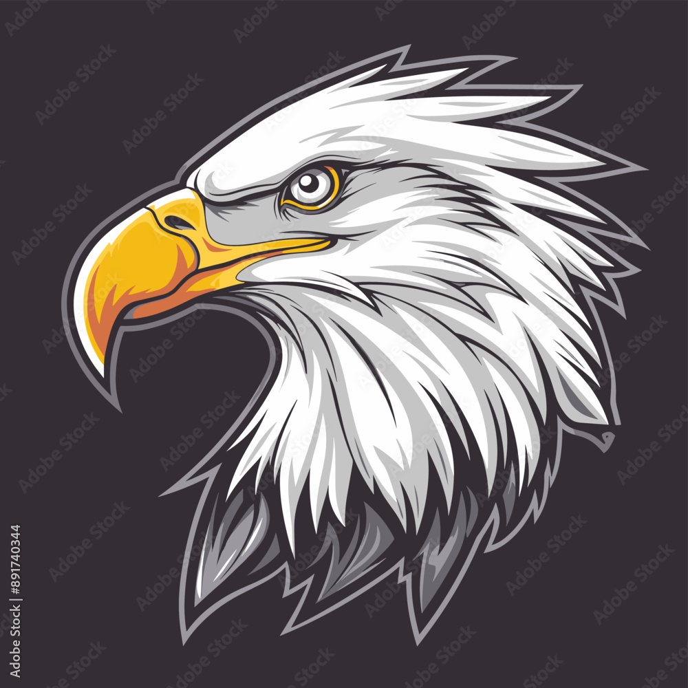 Eagle esport mascot logo design. Icon, sticker, head, vector, esport, sport, sticker Eagle esport mascot logo design. Icon, sticker, head, vector, esport, sport, sticker