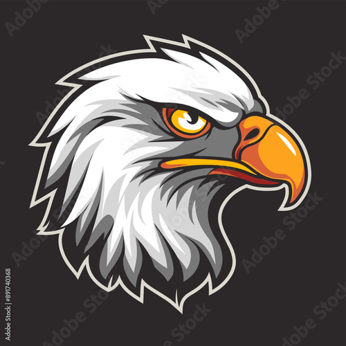 Eagle esport mascot logo design. Icon, sticker, head, vector, esport, sport, sticker