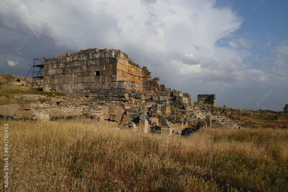 Ruins in the Roman city of Hierapolis, Turkey Ruins in the Roman city of Hierapolis, Turkey