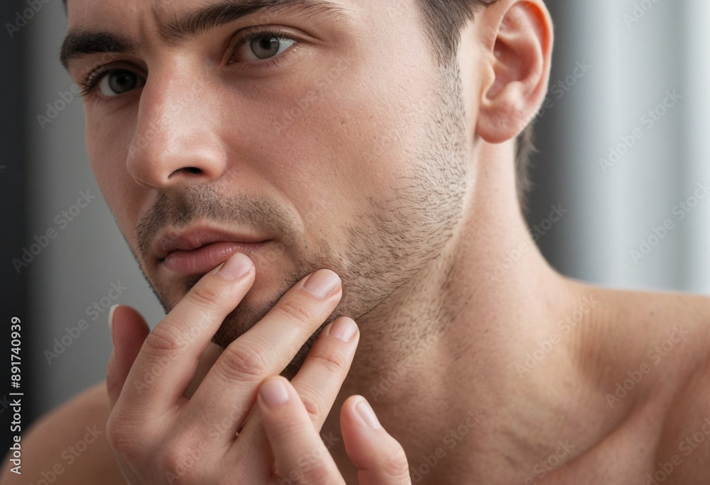 A man applying cologne to his neck, emphasizing fragrance. A man applying cologne to his neck, emphasizing fragrance.