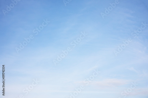 Fantastic soft white clouds against blue sky and copy space horizontal shape. Web banner.Website header.