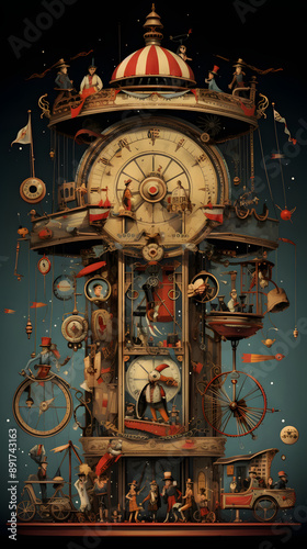 Whimsical Clockwork Tower