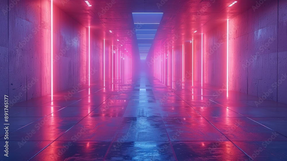 3D rendered abstract pink-blue neon background futuristic wallpaper 3D rendered abstract pink-blue neon background futuristic wallpaper