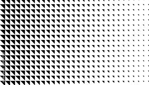 Fully editable vector element. Halftone Triangular pattern for background and jersey design. Black isolated on white background. Vector Format Illustration 