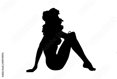 pretty girl silhouette