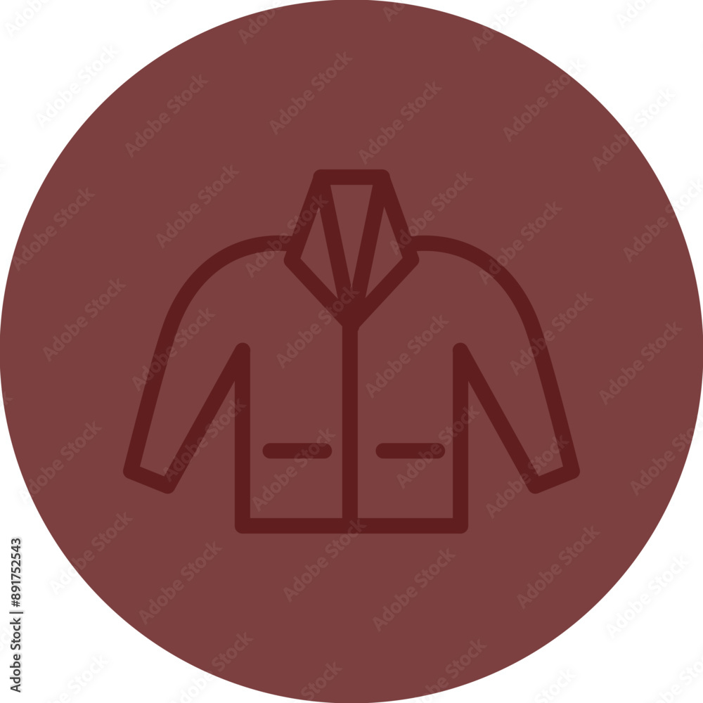 Coat Vector Line Maroon Circle Maroon Coat Vector Line Maroon Circle Maroon