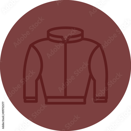 Jacket Vector Line Maroon Circle Maroon