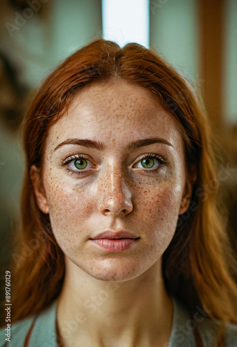 Beautiful Freckled Woman