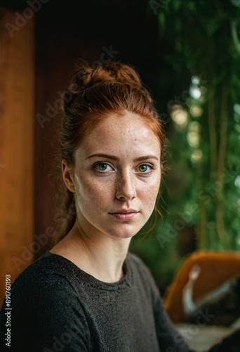 Beautiful Freckled Woman