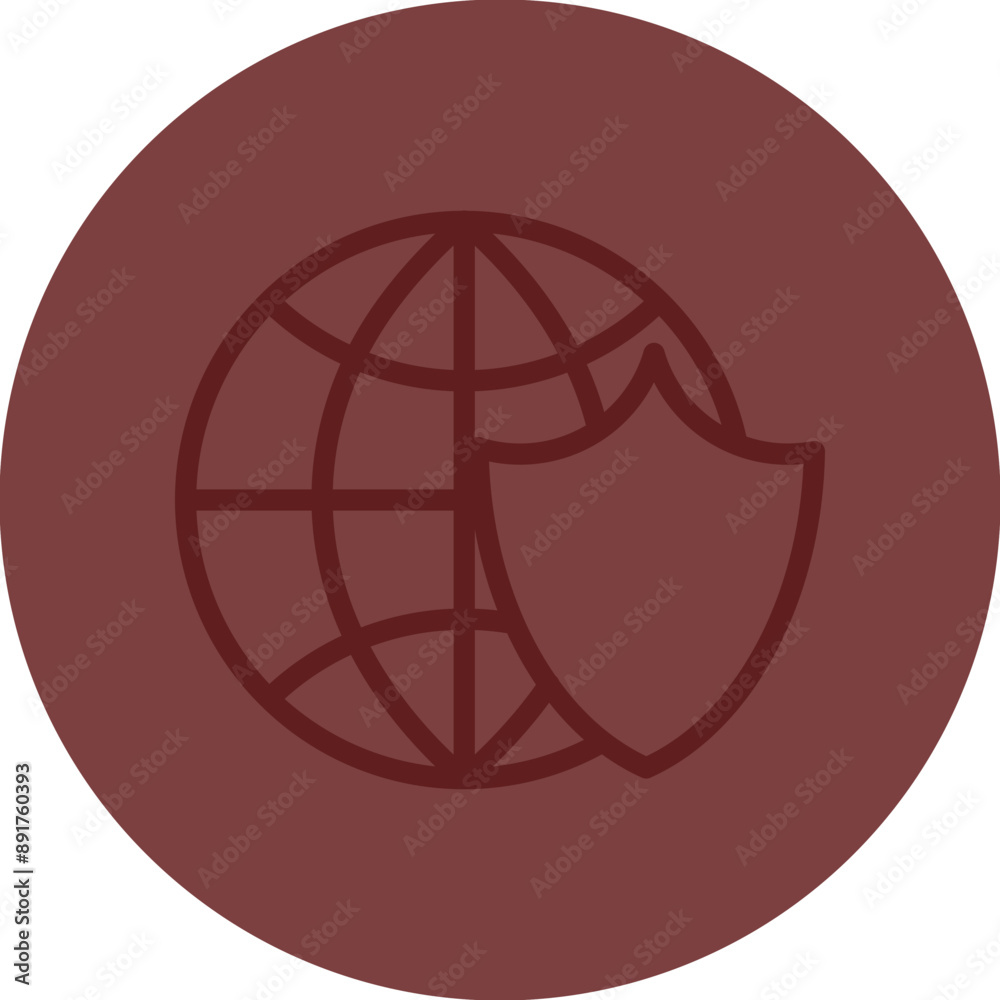 Site Security Vector Line Maroon Circle Maroon Site Security Vector Line Maroon Circle Maroon