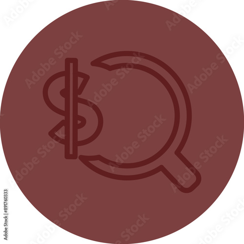 Paid Search Vector Line Maroon Circle Maroon