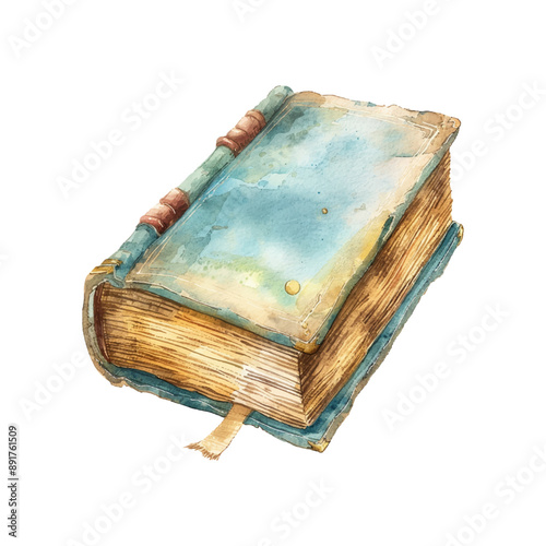 antique book vector illustration in watercolor style