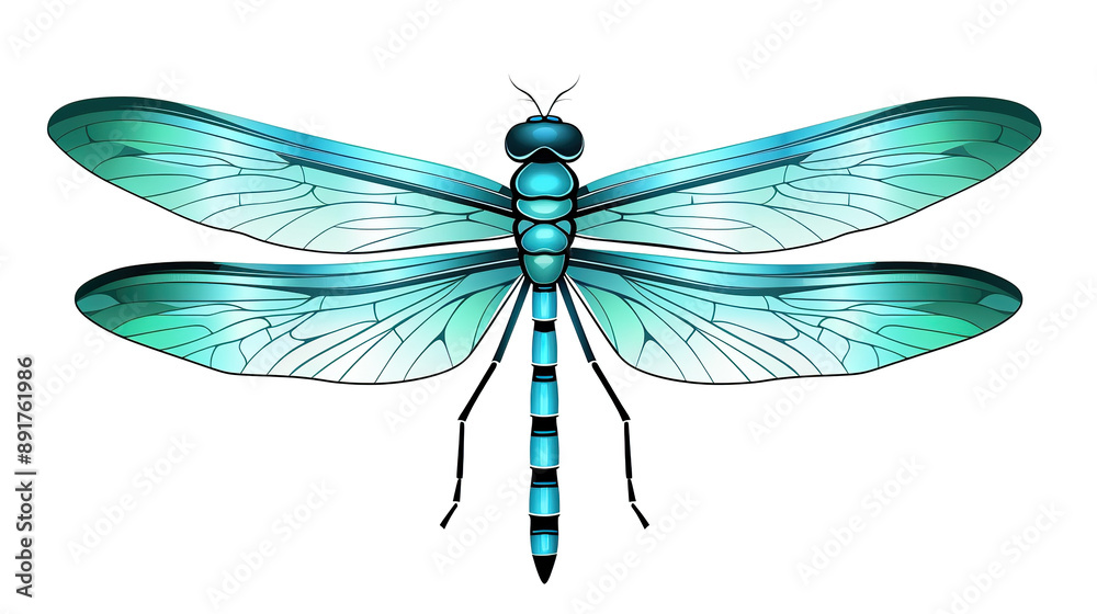 Dragonfly isolated on pure white background Dragonfly isolated on pure white background