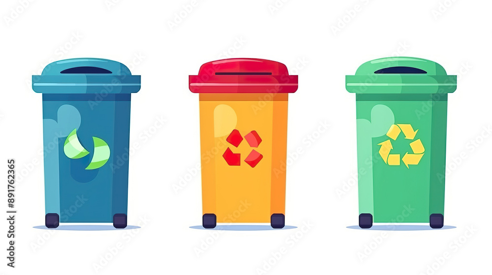 Dustbin isolated on pure white background Dustbin isolated on pure white background