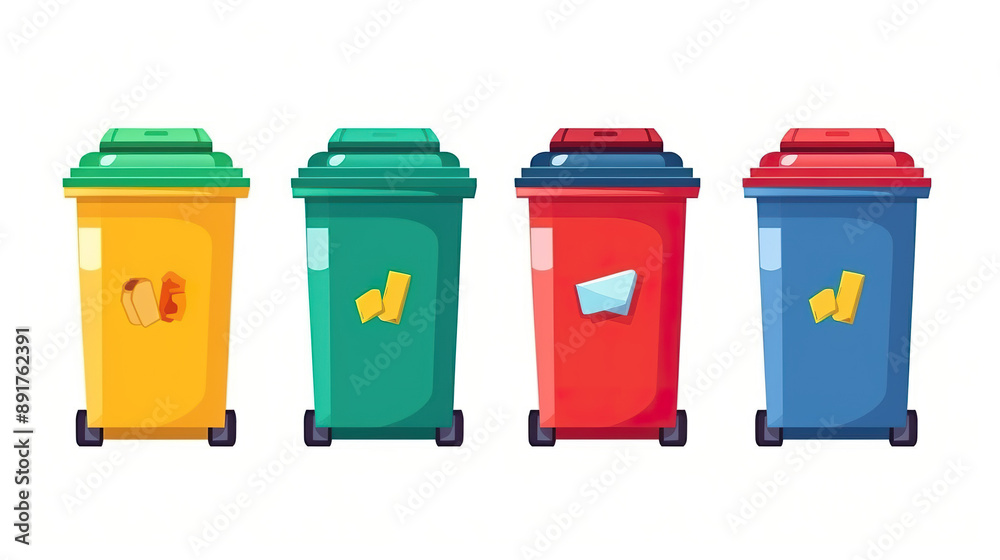 Dustbin isolated on pure white background Dustbin isolated on pure white background