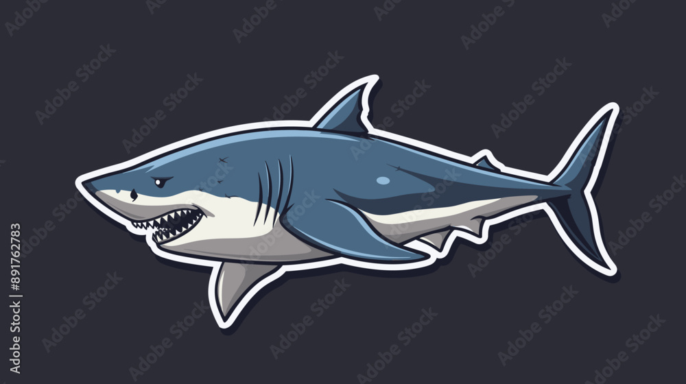 Fototapeta premium Shark esport mascot logo design, sticker shark