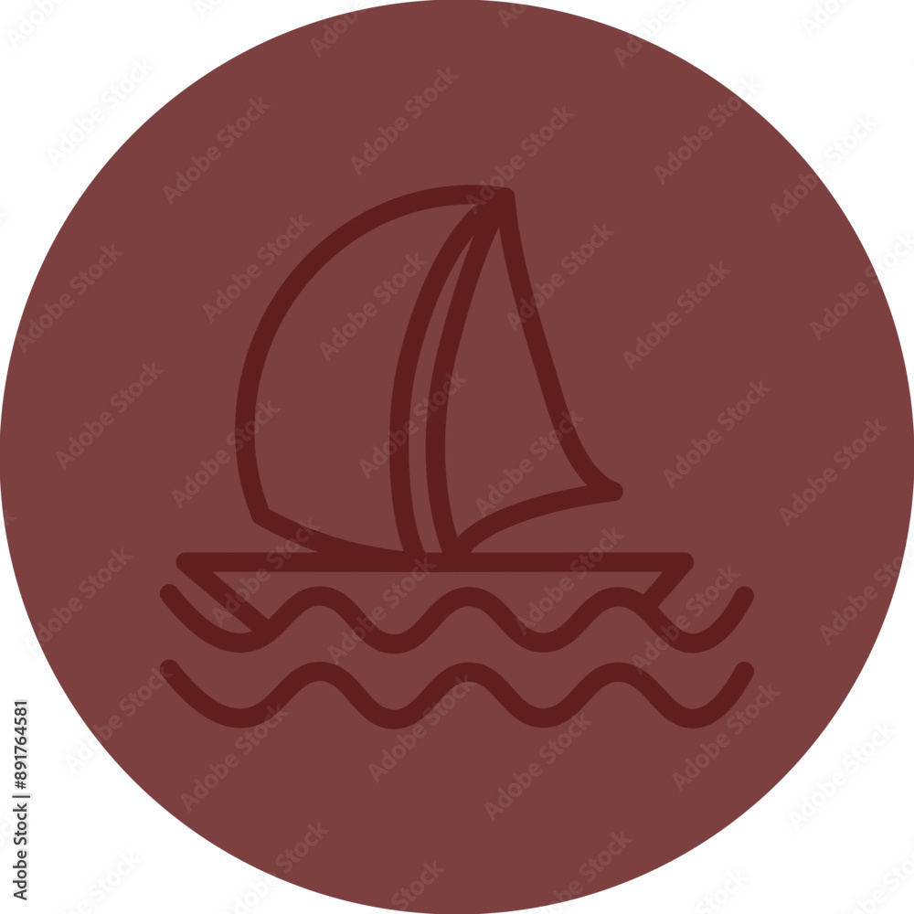 sailing Vector Line Maroon Circle Maroon sailing Vector Line Maroon Circle Maroon