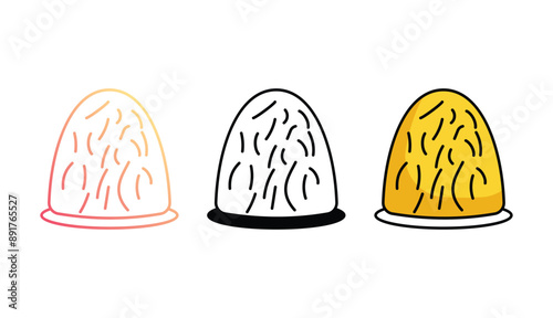 Haystack icon design with white background stock illustration