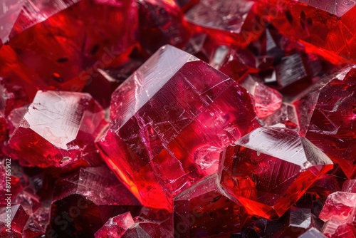 red and white crystals photo