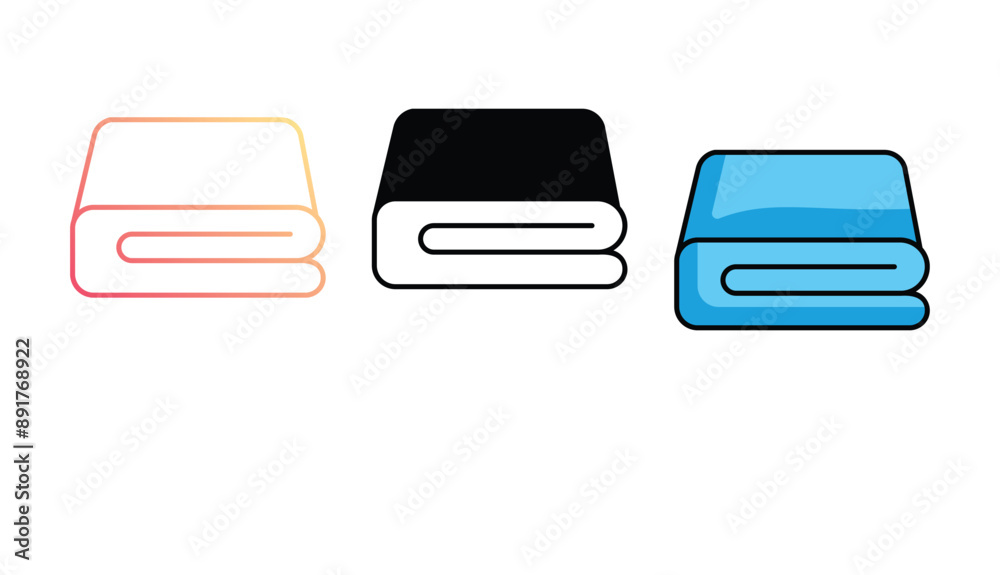 Blanket icon design with white background stock illustration
