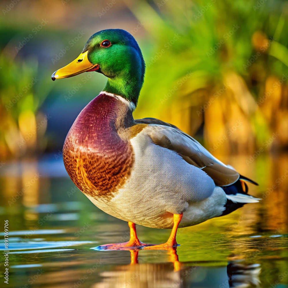 duck on the water, Duck Family with Ducklings in a Natural Habitat duck on the water, Duck Family with Ducklings in a Natural Habitat