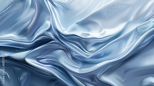A Smooth Silky Fabric Draped in Delicate Folds Reflecting Light in Shimmering Hues
