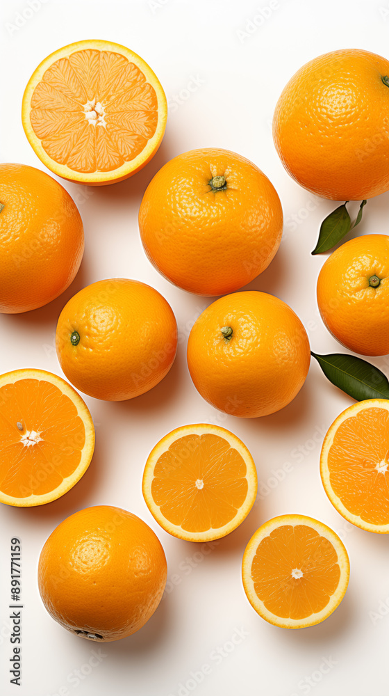 Oranges on White Background, Abstract Image, Texture, Pattern Background, Wallpaper, Smartphone Cover and Screen, Cell Phone, Computer, Laptop, 9:16 and 16:9 Format Oranges on White Background, Abstract Image, Texture, Pattern Background, Wallpaper, Smartphone Cover and Screen, Cell Phone, Computer, Laptop, 9:16 and 16:9 Format