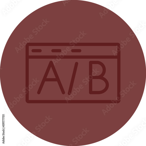 AB testing Vector Line Maroon Circle Maroon